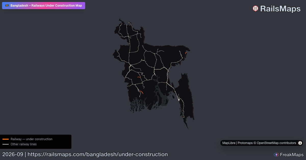 Undrr Map Bangladesh Railways Under Construction โ Active Rail Projects | RailsMaps