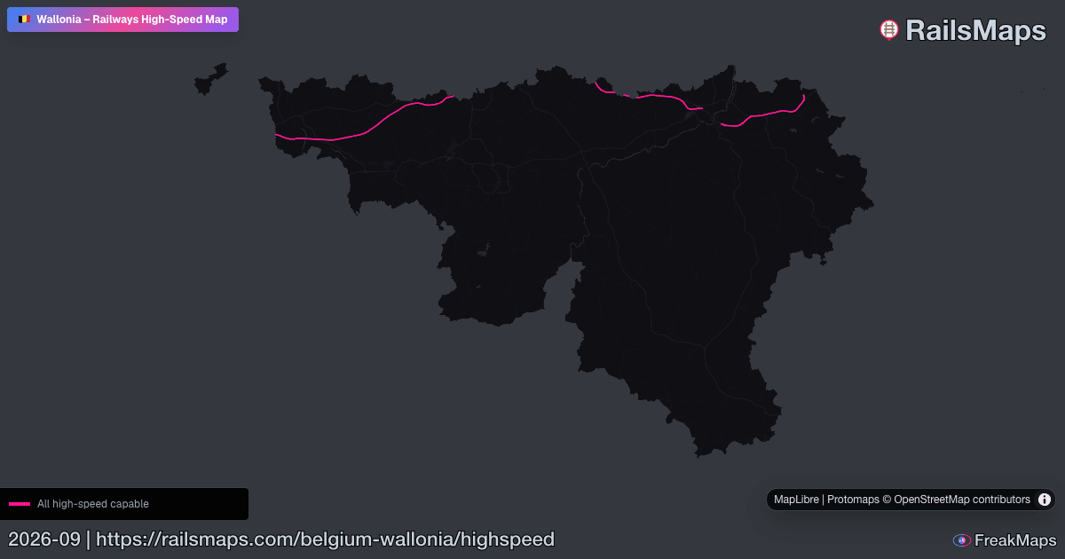 Hsr Train Map Wallonia High-Speed Rail Map — HSR Lines & Fast Train Corridors | RailsMaps
