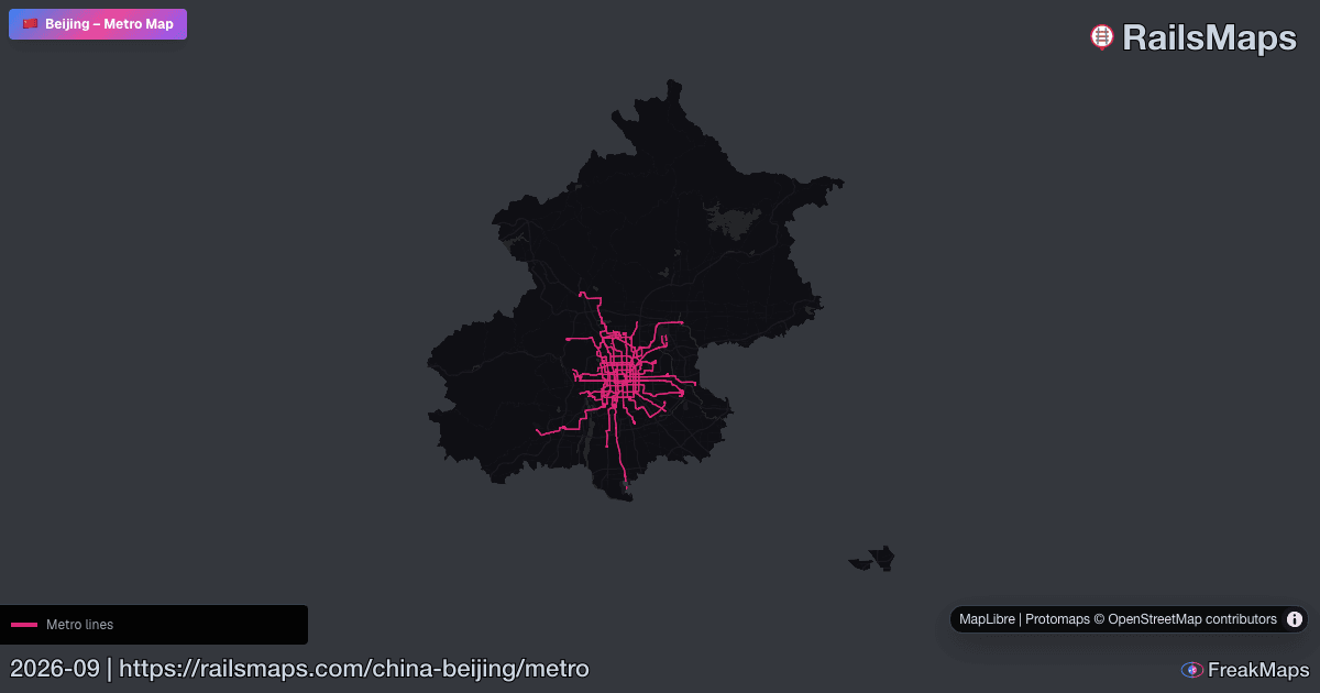 Beijing Metro Map — Subway, Underground & Rapid Transit | RailsMaps