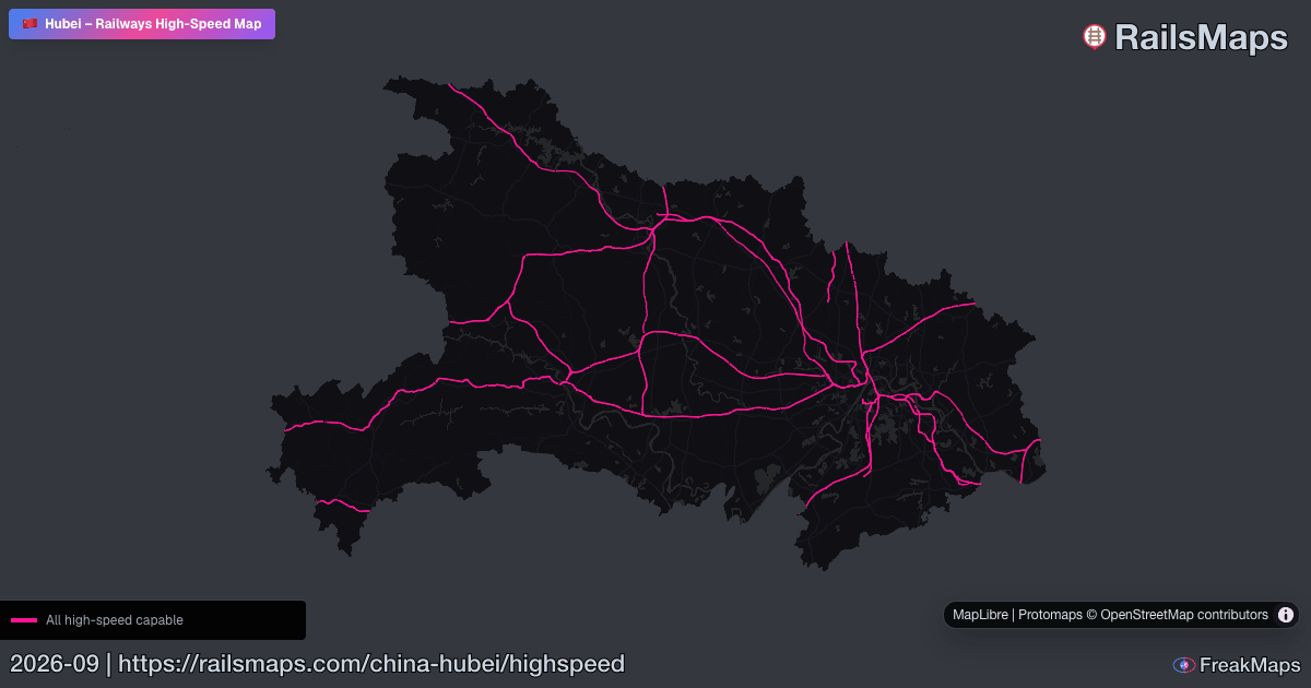 Hsr Train Map Hubei High-Speed Rail Map — HSR Lines & Fast Train Corridors | RailsMaps
