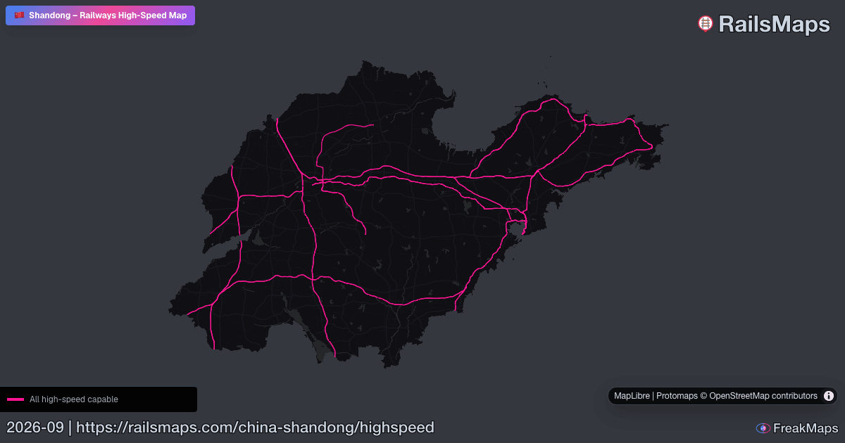 Hsr Train Map Shandong High-Speed Rail Map — HSR Lines & Fast Train Corridors | RailsMaps