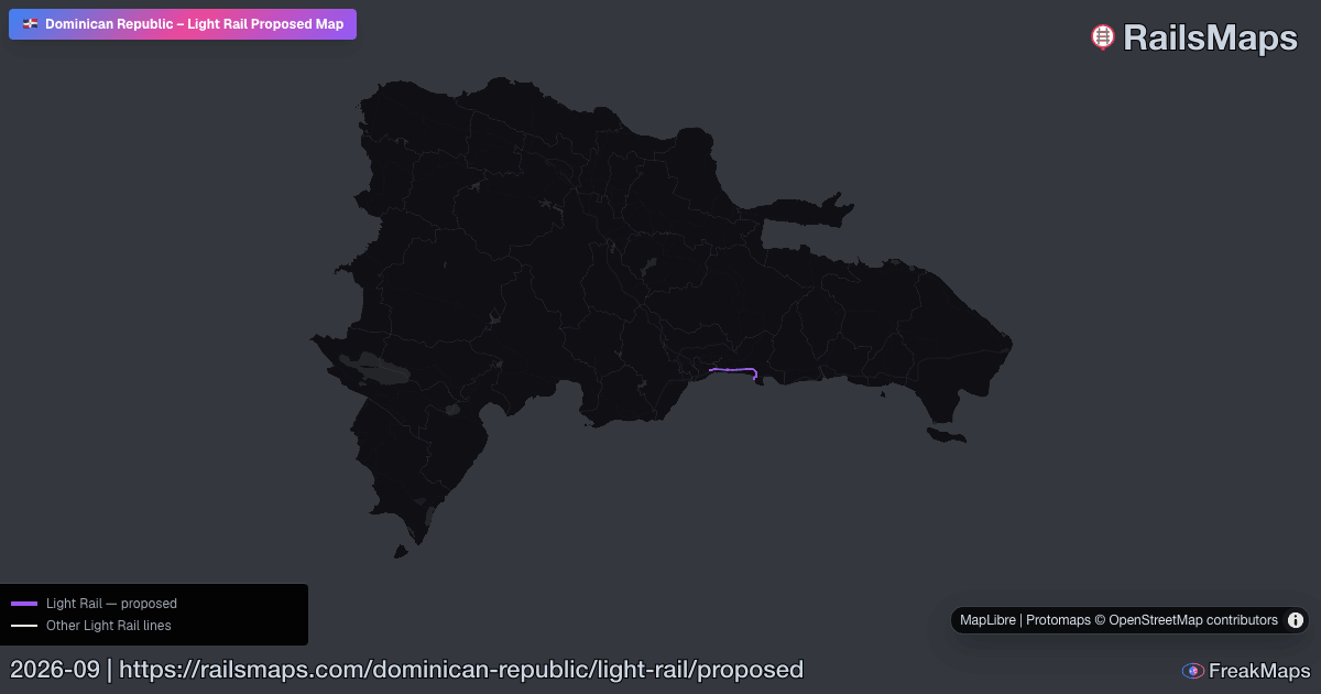 Hrs Map Dominik Cumhuriyeti Planlanan Hafif Raylı Sistem Hatları — Tasarlanan ...