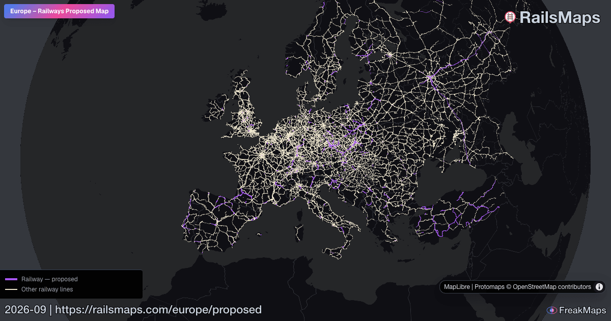 Europe Proposed Railways — Planned Rail Lines & Future Network | RailsMaps