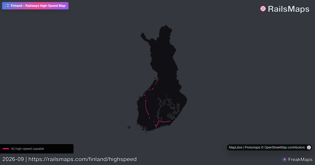 Train Rails Finland Finland High-Speed Rail Map — HSR Lines & Fast Train Corridors | RailsMaps