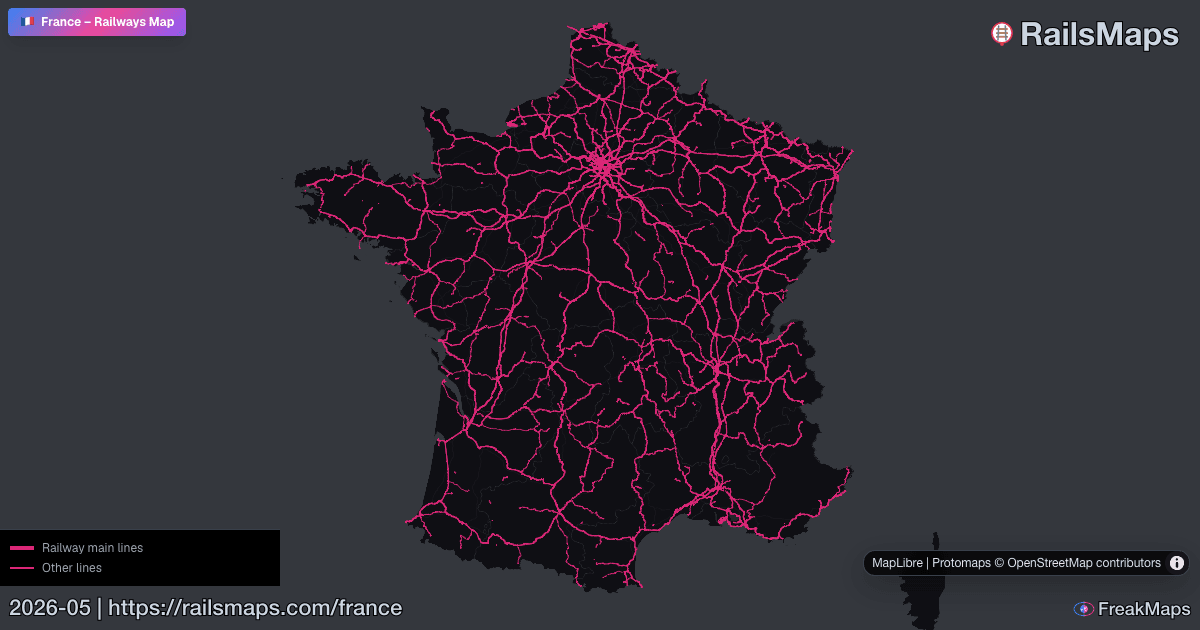 France — railway network