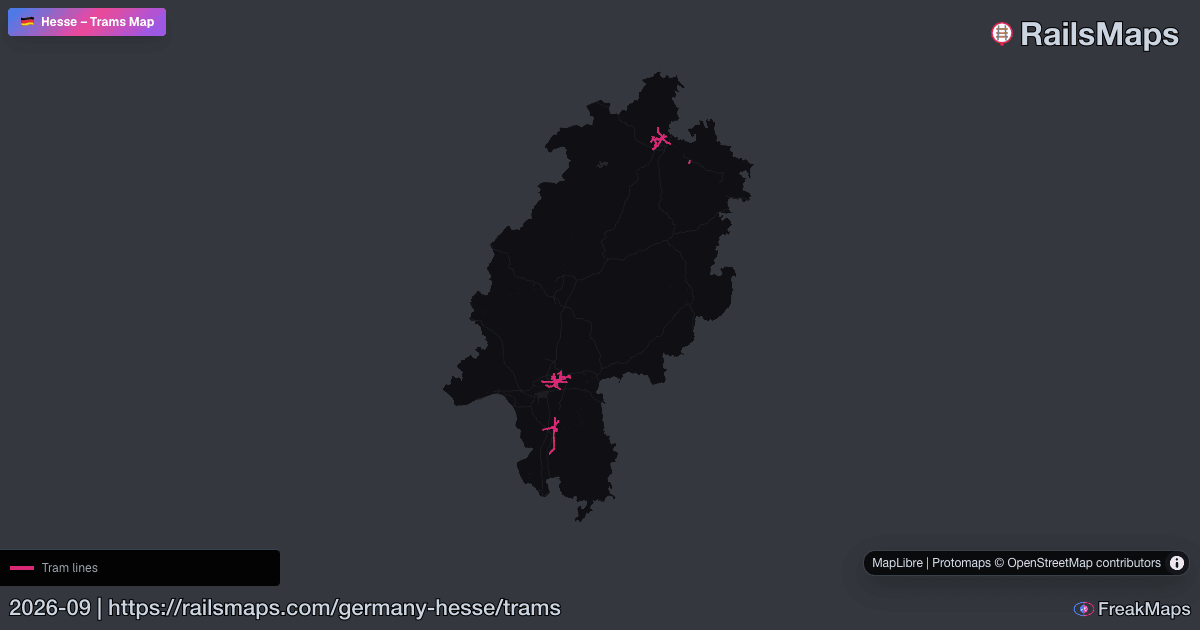 Hessen - Mapa de Bondes | RailsMaps