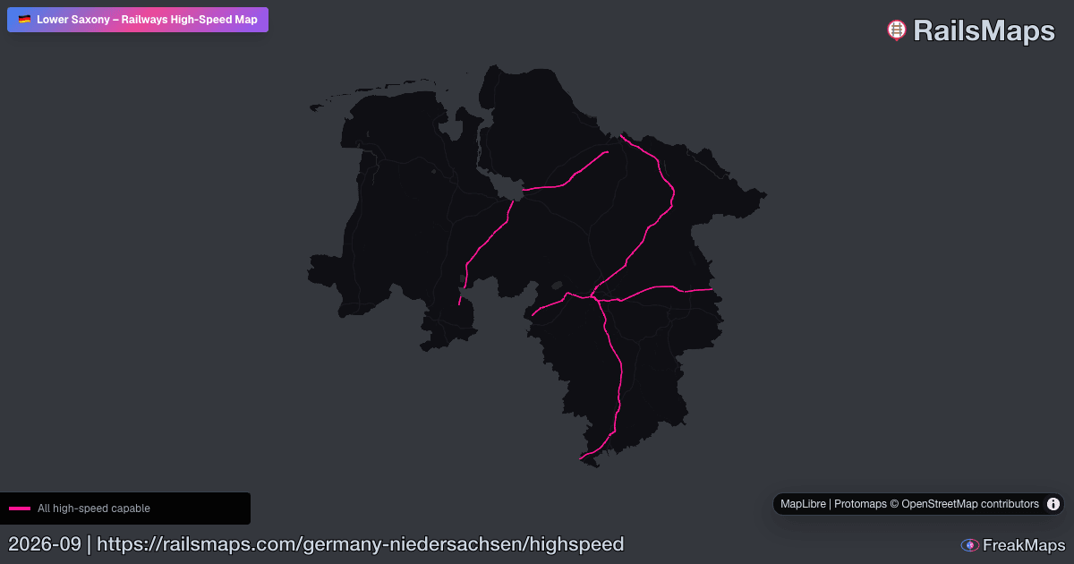 Hsr Train Map Lower Saxony High-Speed Rail Map — HSR Lines & Fast Train Corridors ...