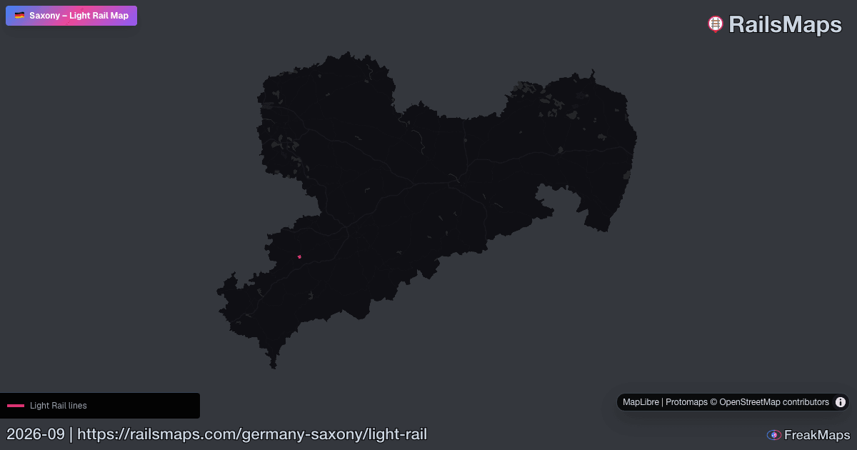 Saxony Light Rail Map — LRT Lines & Routes | RailsMaps
