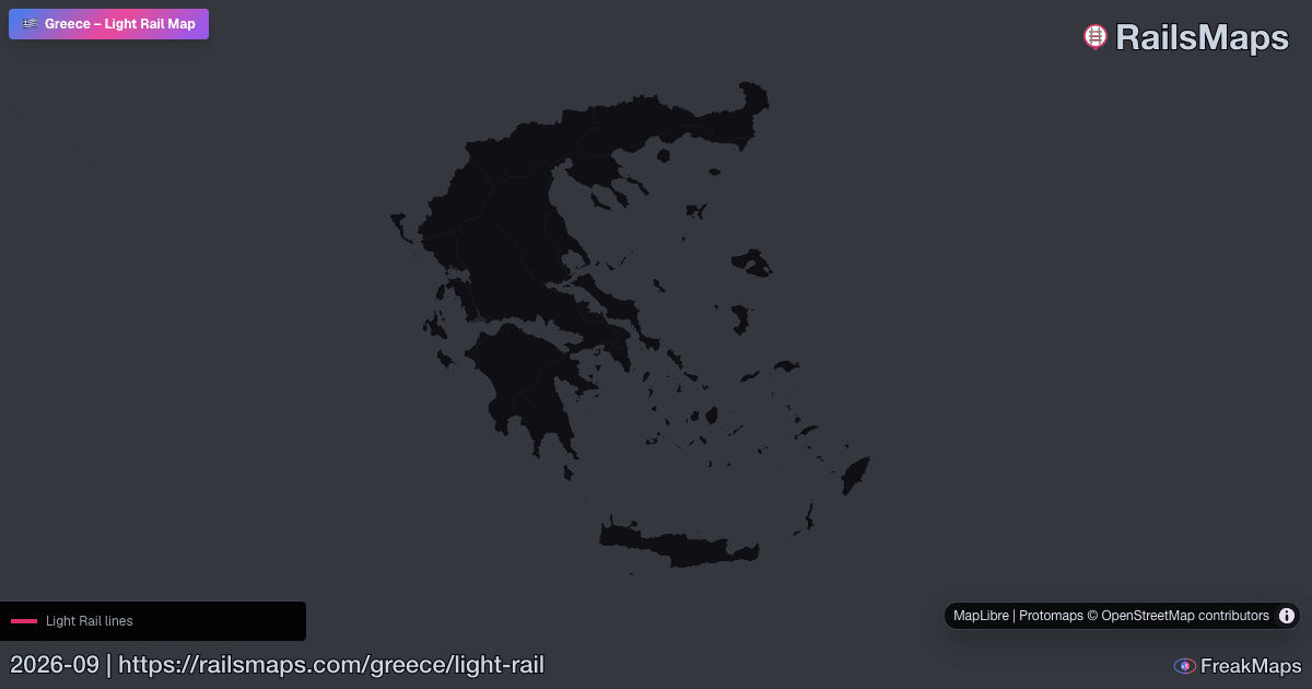 Greece Light Rail Map — LRT Lines & Routes | RailsMaps