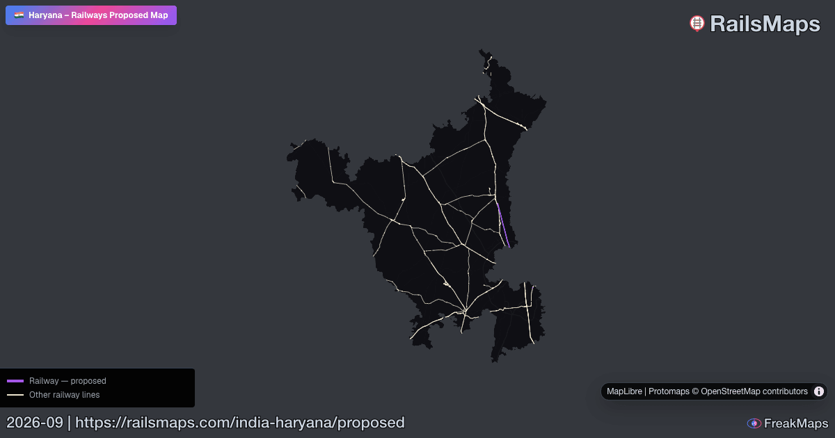 Horc Map Haryana Proposed Railways — Planned Rail Lines & Future Network | RailsMaps