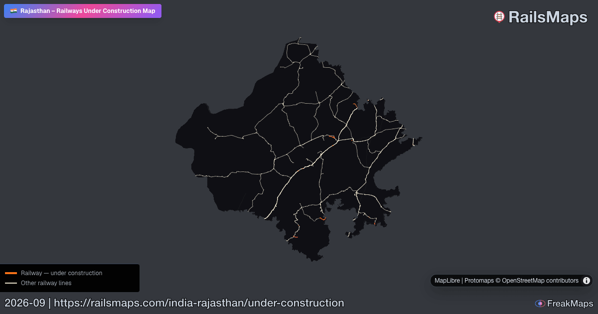 Undrr Map Rajasthan Railways Under Construction โ Active Rail Projects | RailsMaps