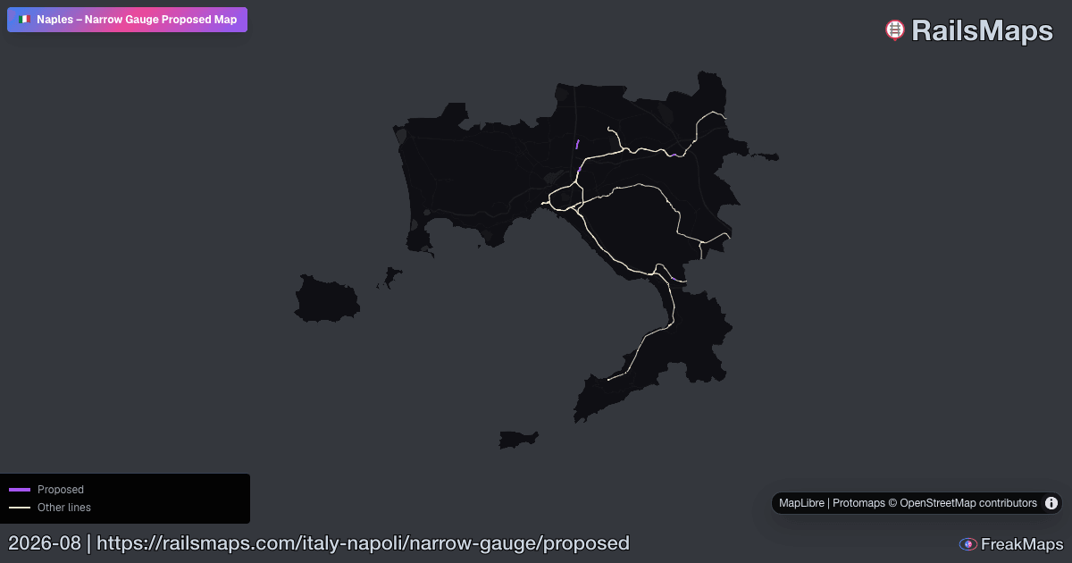 Naples Train Pdf Map.pdf Naples Proposed Narrow Gauge Railways — Planned Heritage Lines | RailsMaps