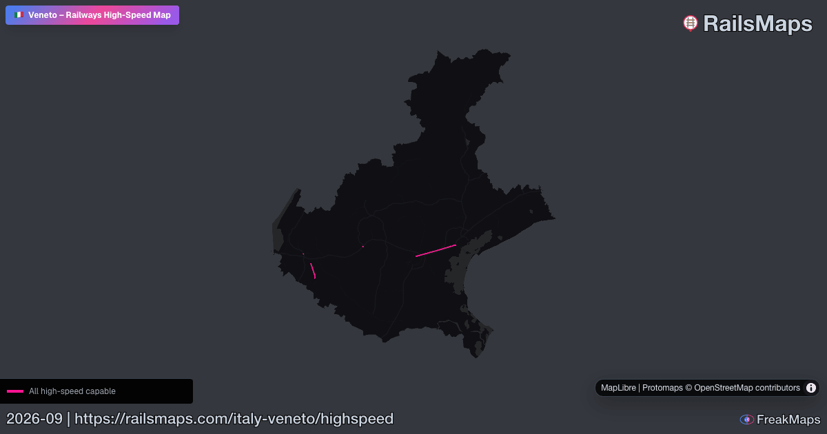 Hsr Train Map Veneto High-Speed Rail Map — HSR Lines & Fast Train Corridors | RailsMaps