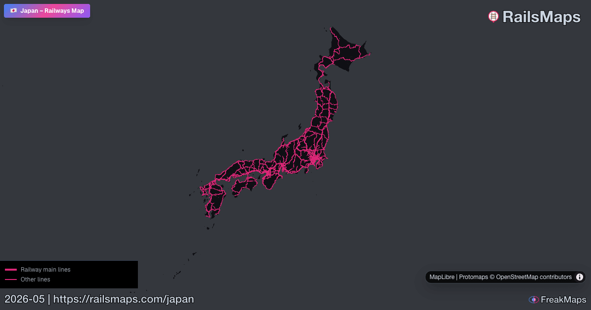 Japan — railway network