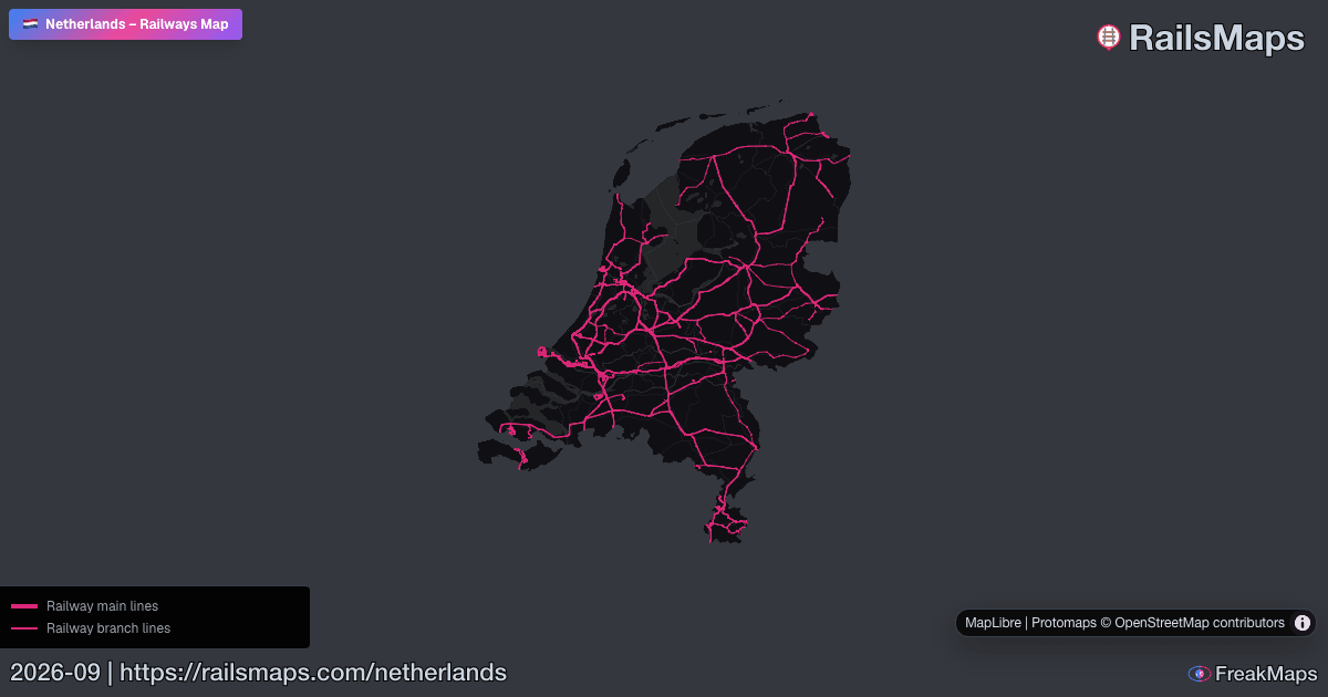 Netherlands Train Map.pdf Netherlands Railway Map — Train & Rail Network | RailsMaps
