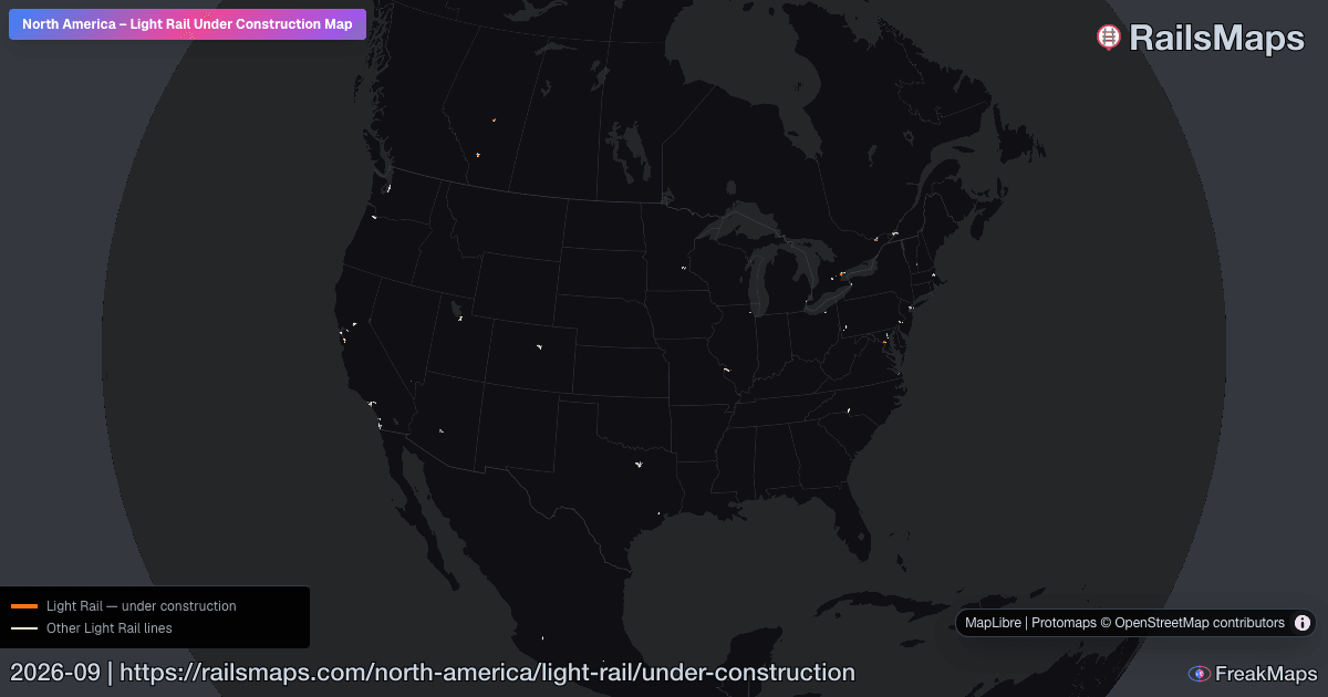 North America Light Rail Under Construction — LRT Extensions Being ...