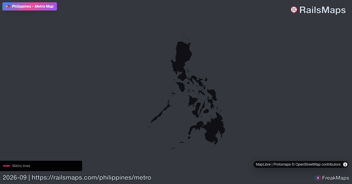 Rapide Rails Philippines Philippines Metro Map — Subway, Underground & Rapid Transit | RailsMaps