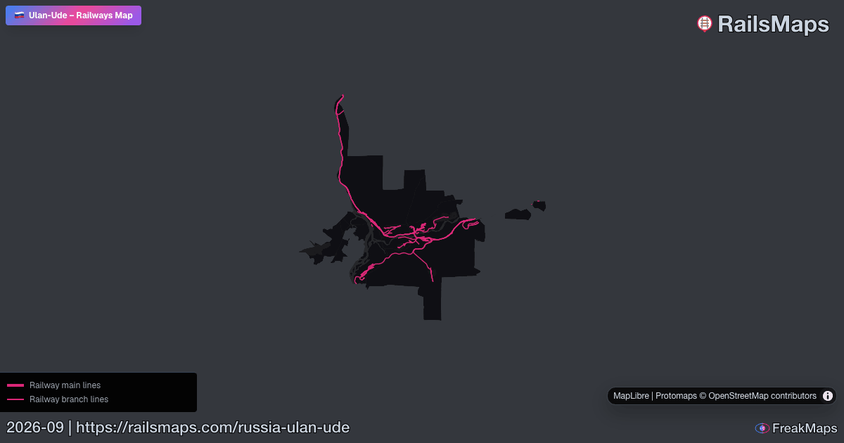 Ulan-Ude Railway Map — Train & Rail Network | RailsMaps
