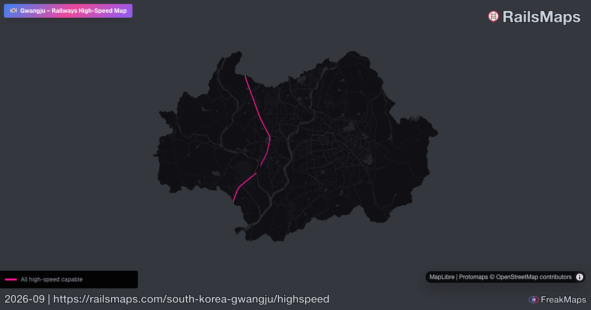 Hsr Train Map Gwangju High-Speed Rail Map — HSR Lines & Fast Train Corridors | RailsMaps