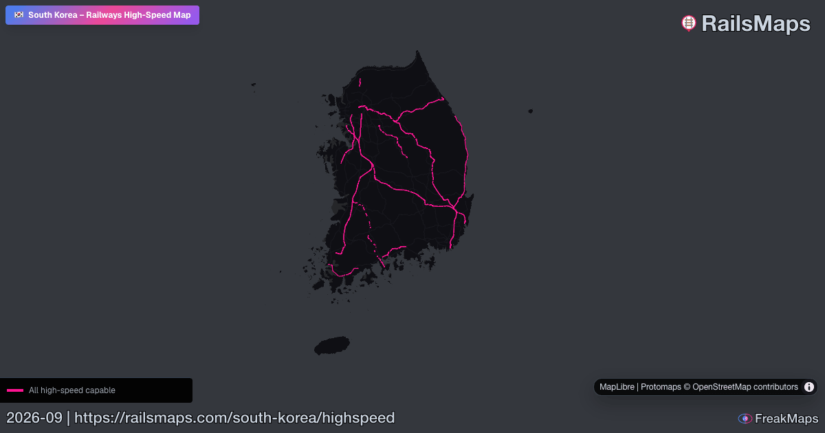 Hsr Train Map South Korea High-Speed Rail Map — HSR Lines & Fast Train Corridors ...