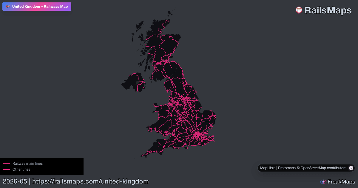 United Kingdom — railway network