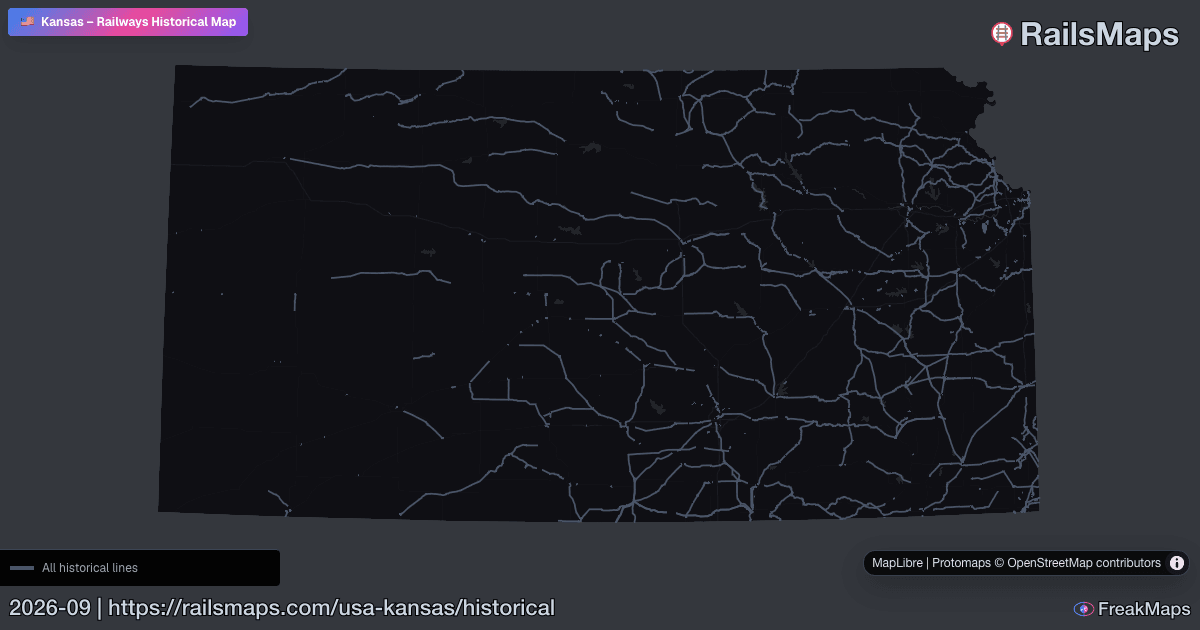 Kansas Historical Railways — Abandoned & Disused Rail Lines | RailsMaps
