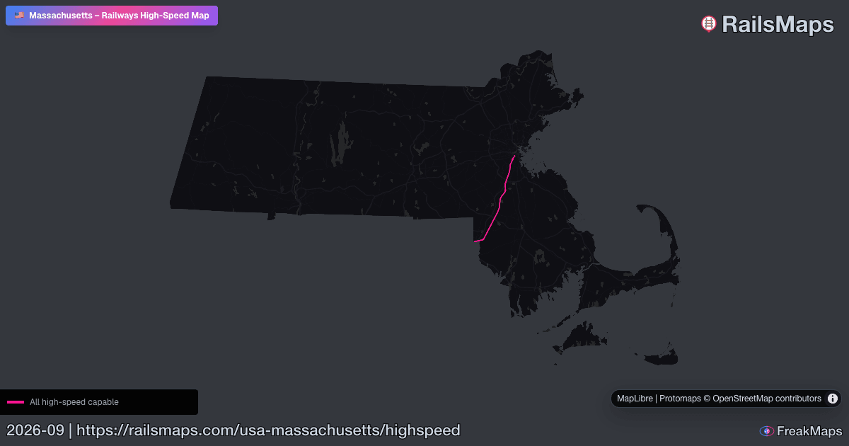 22686 Train Map Massachusetts High-Speed Rail Map — HSR Lines & Fast Train Corridors ...