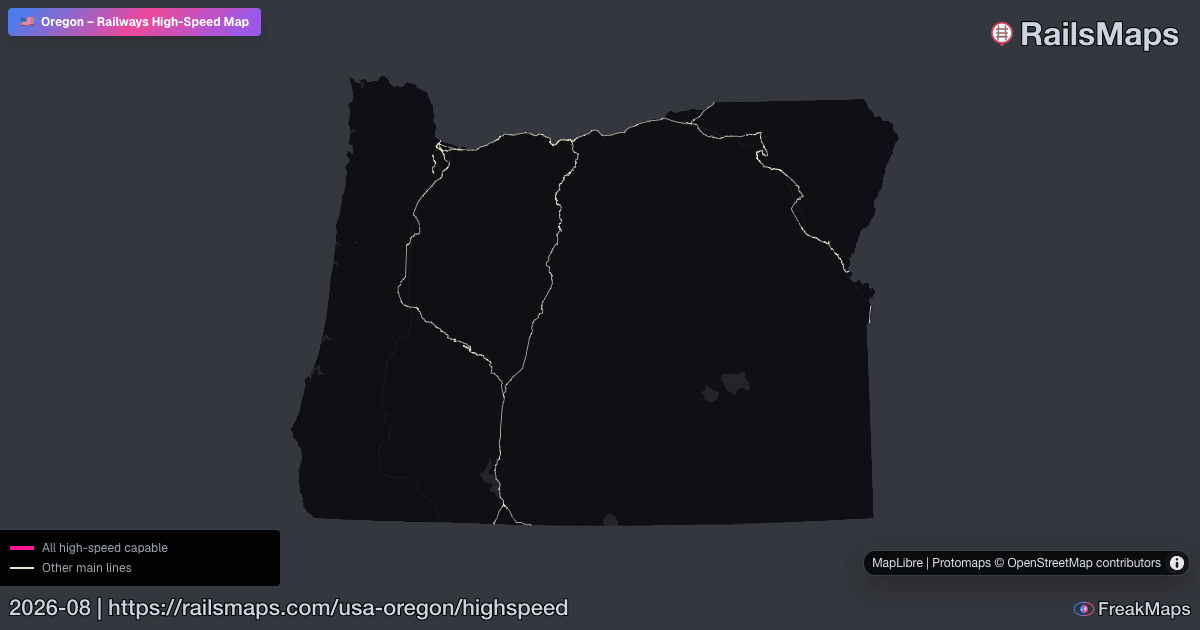 Oregon Rail Java Oregon High-Speed Rail Map — HSR Lines & Fast Train Corridors | RailsMaps
