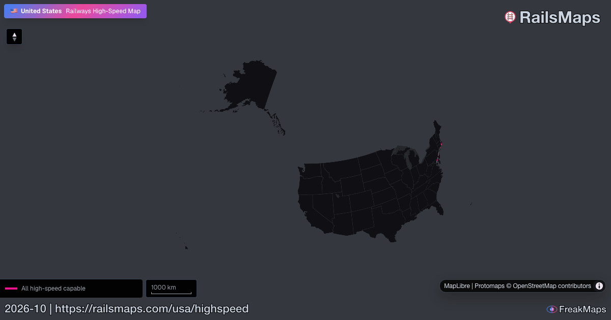 State Tracking Maps United States High-Speed Rail Map — HSR Lines & Fast Train Corridors ...