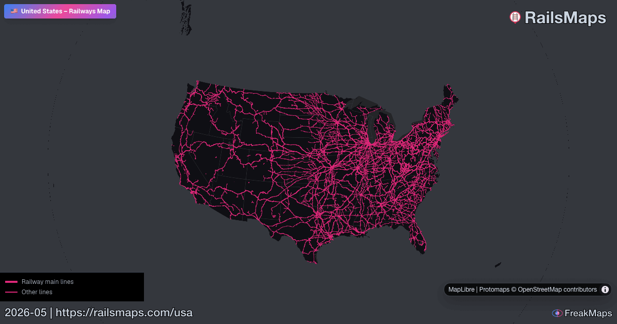 USA — railway network