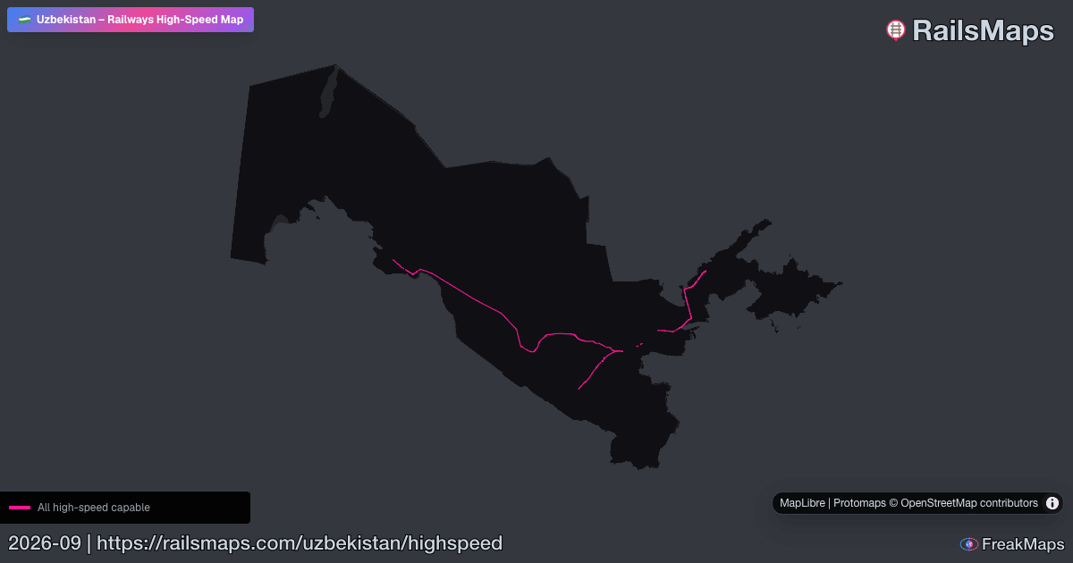 Hsr Train Map Uzbekistan High-Speed Rail Map — HSR Lines & Fast Train Corridors ...